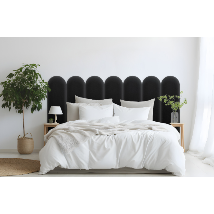 Polsterpaneel Magic Velvet Schwarz 20 cm